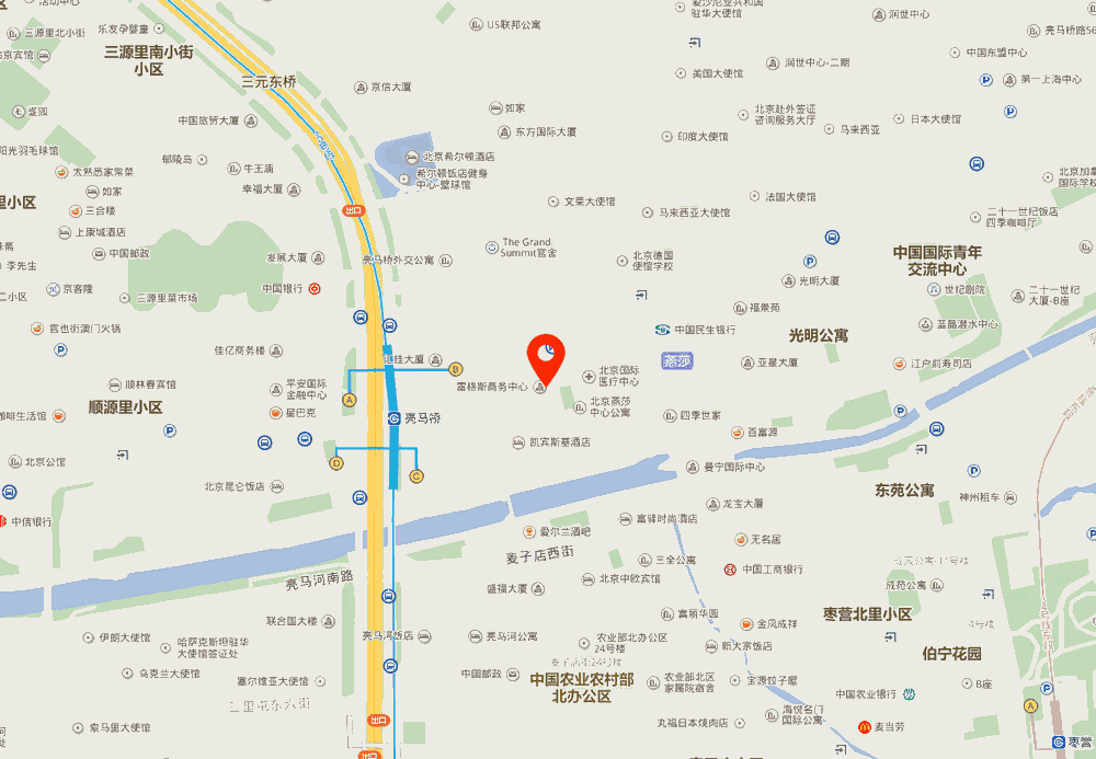 燕莎中心写字楼位置地图